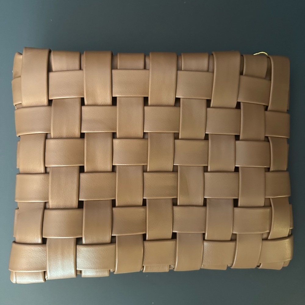 Woven Brown Clutch / Crossbody Bag